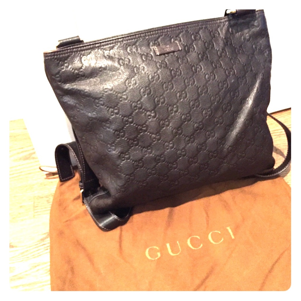 Gucci Leather Messenger Bag